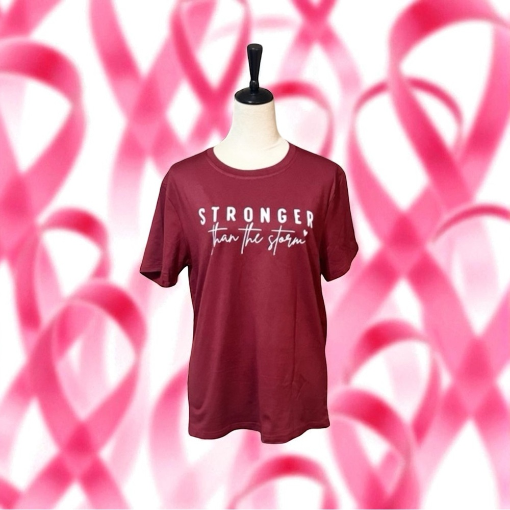 Stronger Than the Storm Burgundy Tee